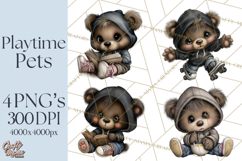 Kidcore Puppy Kitten Bear Clipart Cute Streetwear Animals Product Image 1