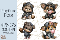 Kidcore Puppy Kitten Bear Clipart Cute Streetwear Animals Product Image 1