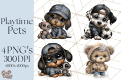 Kidcore Puppy Kitten Bear Clipart Cute Streetwear Animals Product Image 1