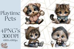 Kidcore Puppy Kitten Bear Clipart Cute Streetwear Animals Product Image 1