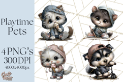 Kidcore Puppy Kitten Bear Clipart Cute Streetwear Animals Product Image 1