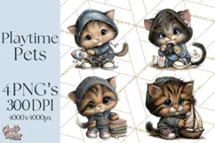 Kidcore Puppy Kitten Bear Clipart Cute Streetwear Animals Product Image 1