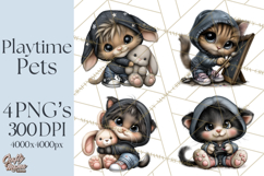 Kidcore Puppy Kitten Bear Clipart Cute Streetwear Animals Product Image 1