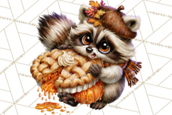 Feral Fall Friends Raccoon Opossum Squirrel Clipart Product Image 4