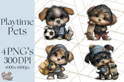 Kidcore Puppy Kitten Bear Clipart Cute Streetwear Animals Product Image 1