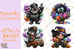Cute Halloween Occupation Monsters PNG Clipart Product Image 1