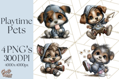 Kidcore Puppy Kitten Bear Clipart Cute Streetwear Animals Product Image 1