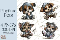 Kidcore Puppy Kitten Bear Clipart Cute Streetwear Animals Product Image 1