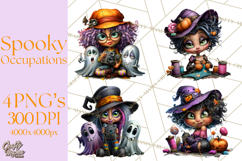 Cute Halloween Occupation Monsters PNG Clipart Product Image 1