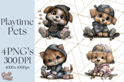 Kidcore Puppy Kitten Bear Clipart Cute Streetwear Animals Product Image 1