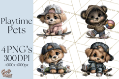 Kidcore Puppy Kitten Bear Clipart Cute Streetwear Animals Product Image 1