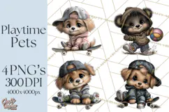 Kidcore Puppy Kitten Bear Clipart Cute Streetwear Animals Product Image 1