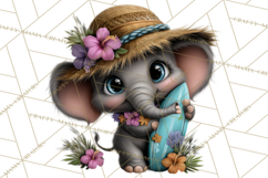 Hawaiian Safari Animals Tropical Beach Clipart PNG Product Image 2