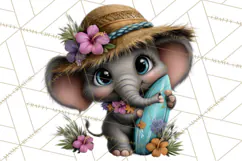 Hawaiian Safari Animals Tropical Beach Clipart PNG Product Image 2
