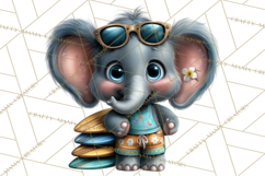 Hawaiian Safari Animals Tropical Beach Clipart PNG Product Image 3