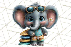 Hawaiian Safari Animals Tropical Beach Clipart PNG Product Image 3