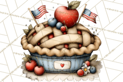 Americana Patriotic Summer Clipart Memorial Day July 4 Product Image 3