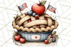 Americana Patriotic Summer Clipart Memorial Day July 4 Product Image 3
