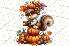 Feral Fall Friends Raccoon Opossum Squirrel Clipart Product Image 4
