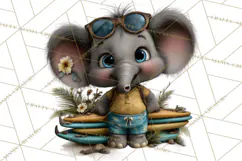 Hawaiian Safari Animals Tropical Beach Clipart PNG Product Image 4