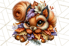 Feral Fall Friends Raccoon Opossum Squirrel Clipart Product Image 5