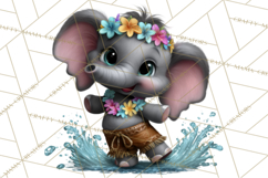 Hawaiian Safari Animals Tropical Beach Clipart PNG Product Image 5
