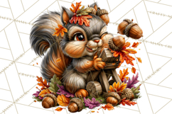 Feral Fall Friends Raccoon Opossum Squirrel Clipart Product Image 2