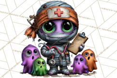 Cute Halloween Occupation Monsters PNG Clipart Product Image 2