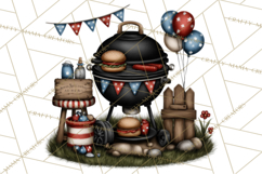Americana Patriotic Summer Clipart Memorial Day July 4 Product Image 2