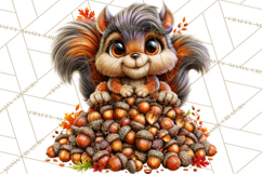 Feral Fall Friends Raccoon Opossum Squirrel Clipart Product Image 4