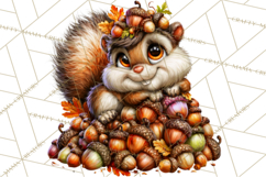 Feral Fall Friends Raccoon Opossum Squirrel Clipart Product Image 5