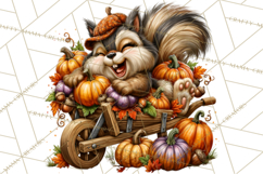 Feral Fall Friends Raccoon Opossum Squirrel Clipart Product Image 2