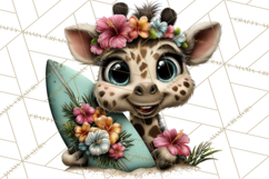 Hawaiian Safari Animals Tropical Beach Clipart PNG Product Image 2