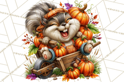 Feral Fall Friends Raccoon Opossum Squirrel Clipart Product Image 3
