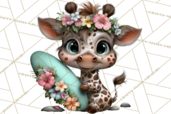 Hawaiian Safari Animals Tropical Beach Clipart PNG Product Image 3