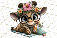 Hawaiian Safari Animals Tropical Beach Clipart PNG Product Image 5