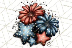 Americana Patriotic Summer Clipart Memorial Day July 4 Product Image 5