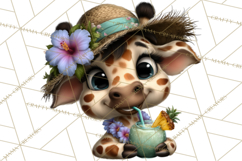 Hawaiian Safari Animals Tropical Beach Clipart PNG Product Image 2