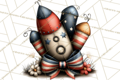 Americana Patriotic Summer Clipart Memorial Day July 4 Product Image 3
