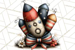 Americana Patriotic Summer Clipart Memorial Day July 4 Product Image 3