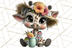 Hawaiian Safari Animals Tropical Beach Clipart PNG Product Image 3
