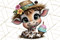 Hawaiian Safari Animals Tropical Beach Clipart PNG Product Image 4