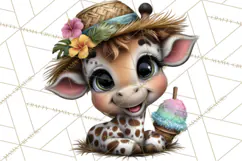 Hawaiian Safari Animals Tropical Beach Clipart PNG Product Image 4