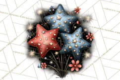 Americana Patriotic Summer Clipart Memorial Day July 4 Product Image 4