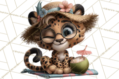 Hawaiian Safari Animals Tropical Beach Clipart PNG Product Image 3