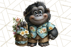 Hawaiian Safari Animals Tropical Beach Clipart PNG Product Image 2