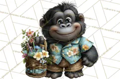 Hawaiian Safari Animals Tropical Beach Clipart PNG Product Image 2