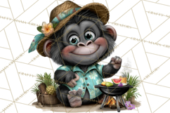 Hawaiian Safari Animals Tropical Beach Clipart PNG Product Image 3