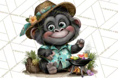 Hawaiian Safari Animals Tropical Beach Clipart PNG Product Image 3