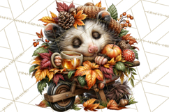 Feral Fall Friends Raccoon Opossum Squirrel Clipart Product Image 5